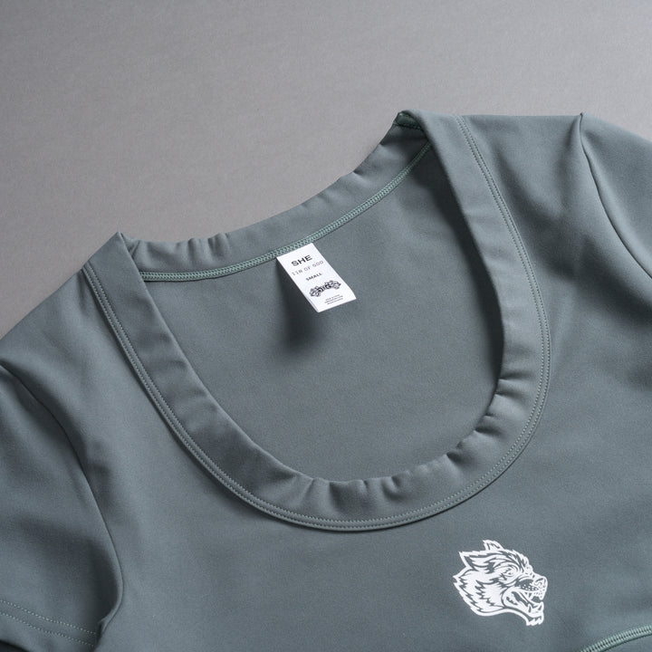 Single S/S Grace "Energy" Top in Greek Stone