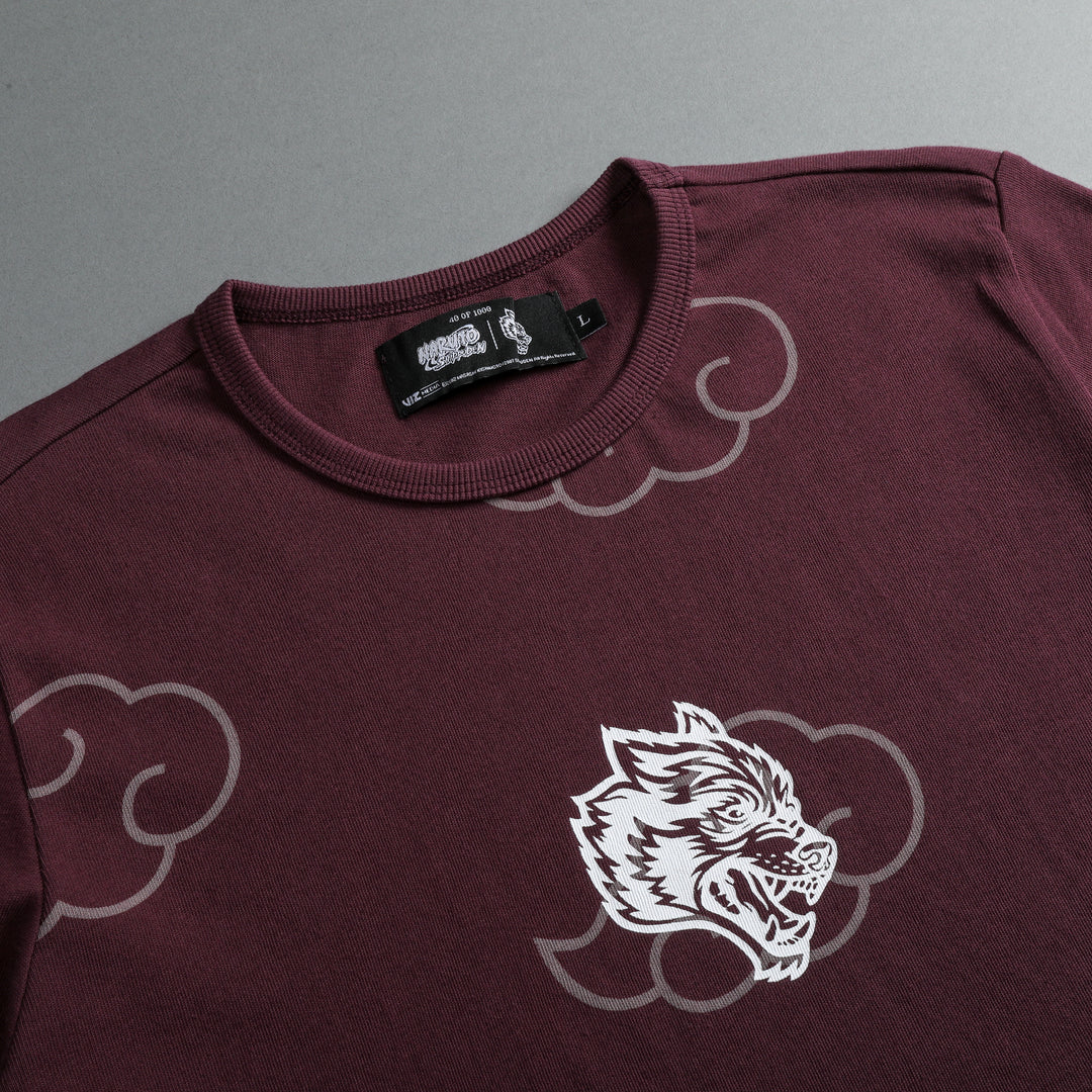 Floating "Timeless" Tee in Cherry Wine