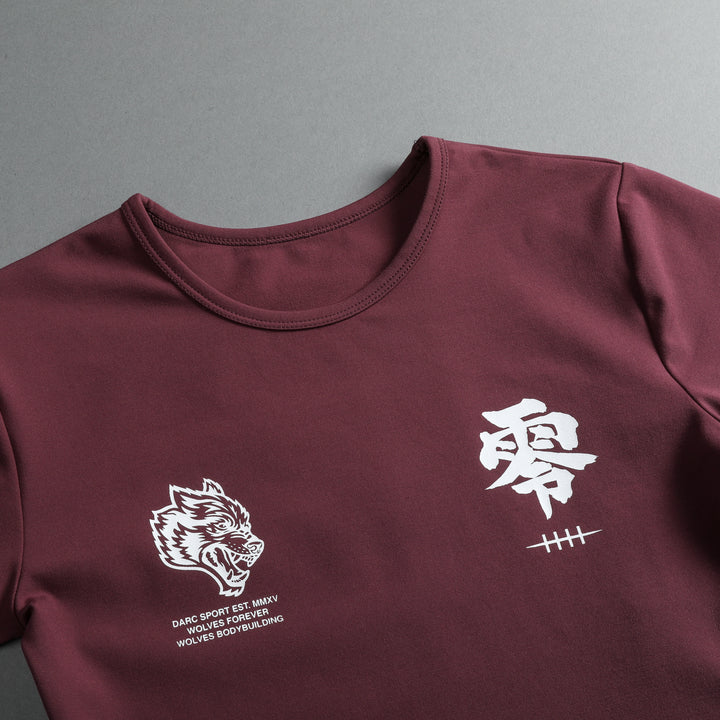 Pain S/S "Energy" Top in Cherry Wine