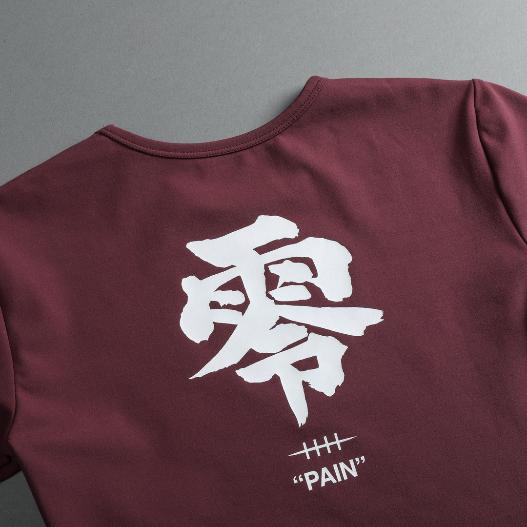 Pain S/S "Energy" Top in Cherry Wine
