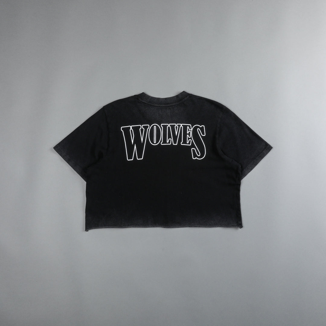Run Free "Premium Vintage" (Cropped) Tee in Black
