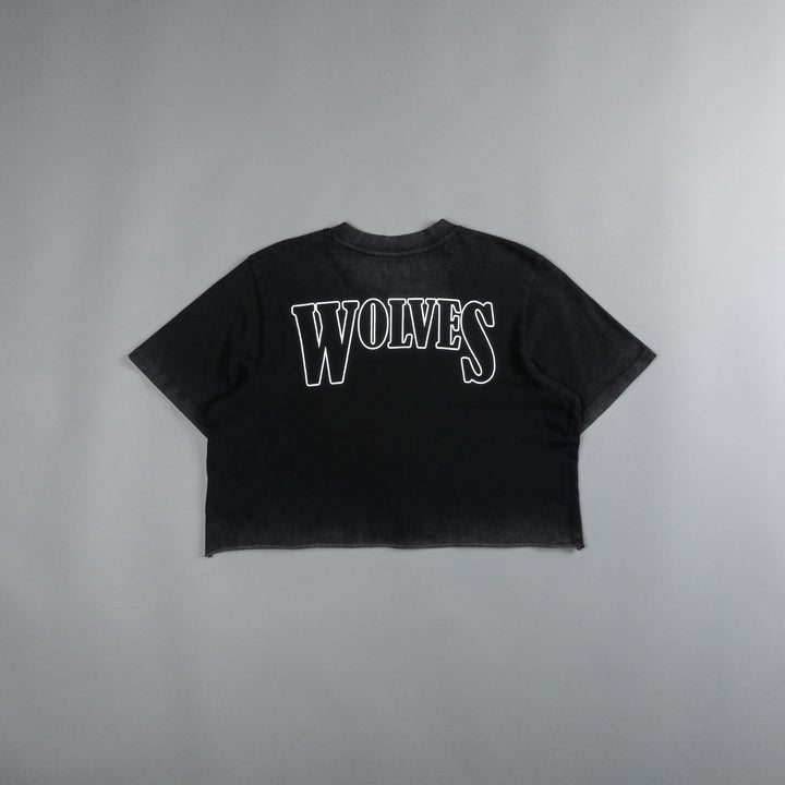 Run Free "Premium Vintage" (Cropped) Tee in Black