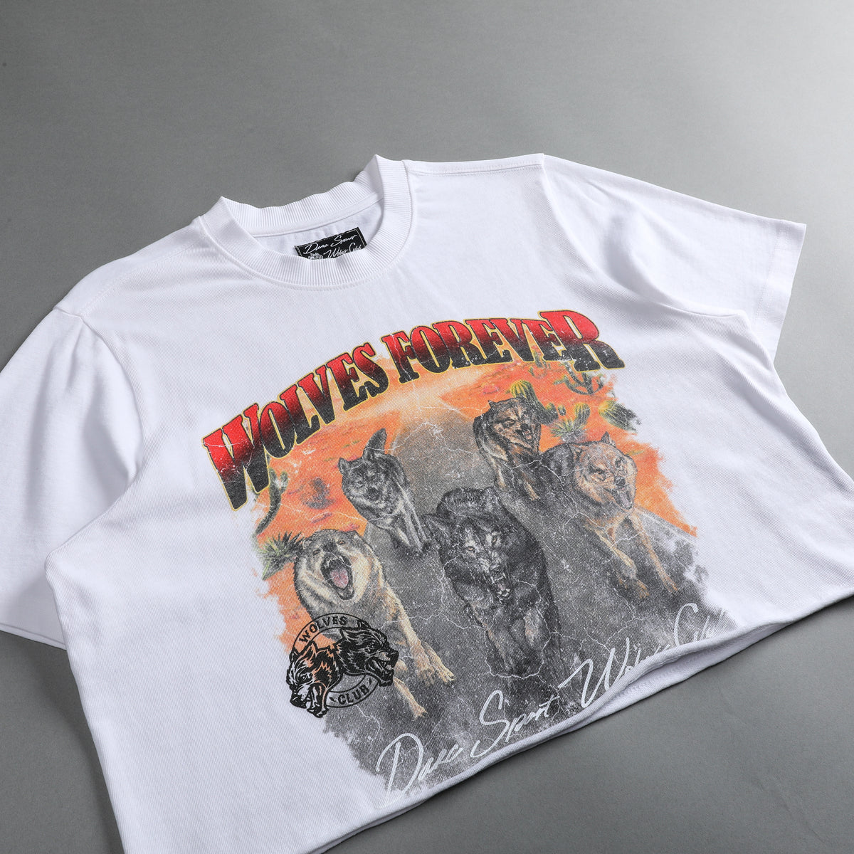 Run Free "Premium Vintage" (Cropped) Tee in Off White