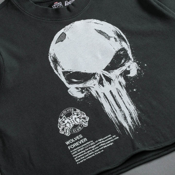 Punisher "Premium" (Cropped) Tee in Castle Gray