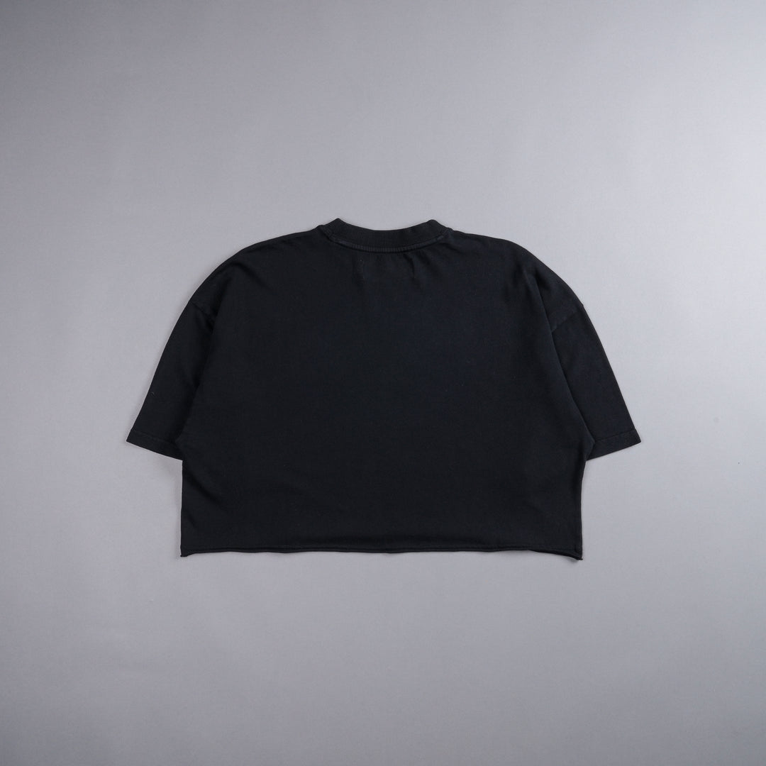 Live Fast V2 "Premium" Oversized (Cropped) Tee in Black
