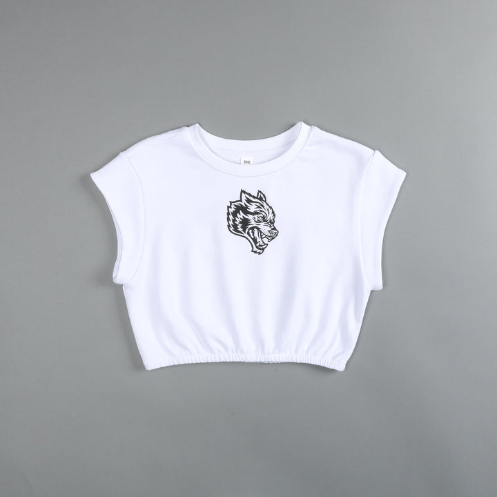 Living "Wellness" (Cropped) Tee in White