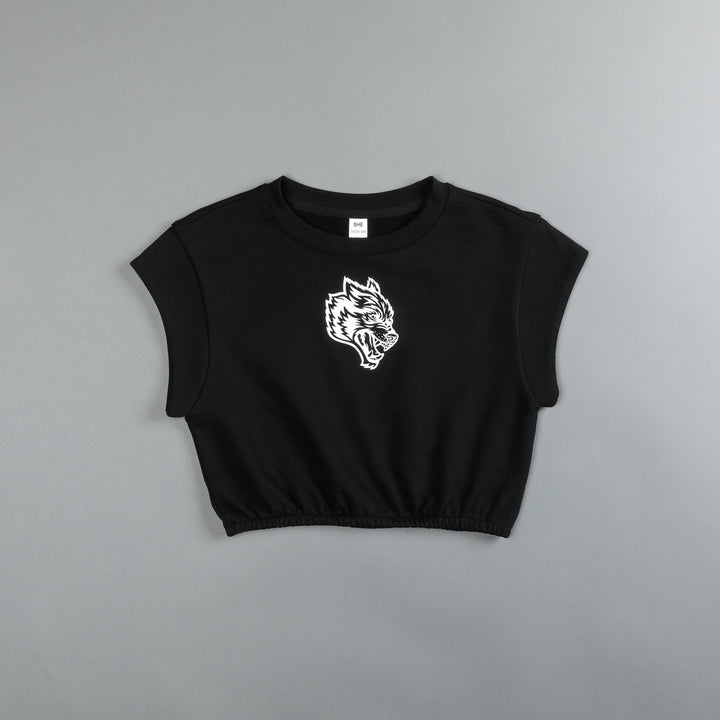 Living "Wellness" (Cropped) Tee in Black