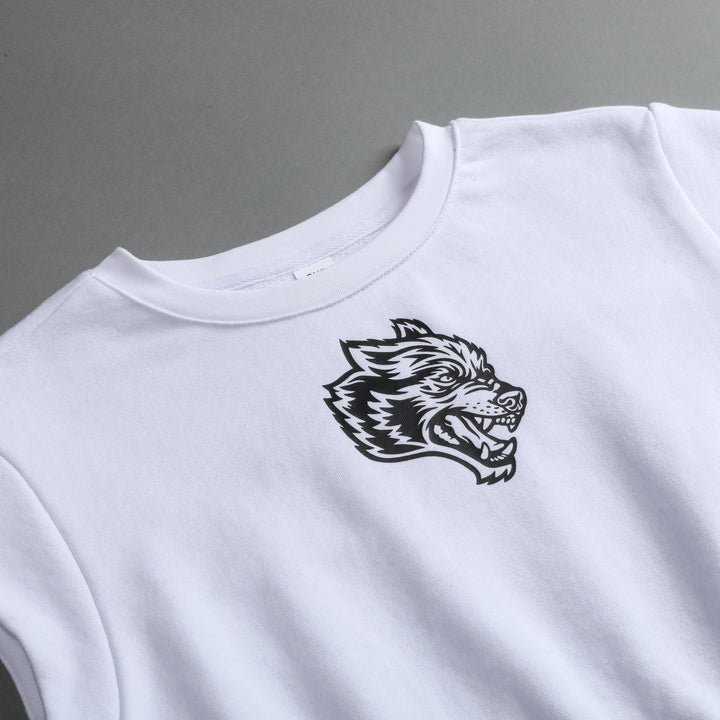 Living "Wellness" (Cropped) Tee in White