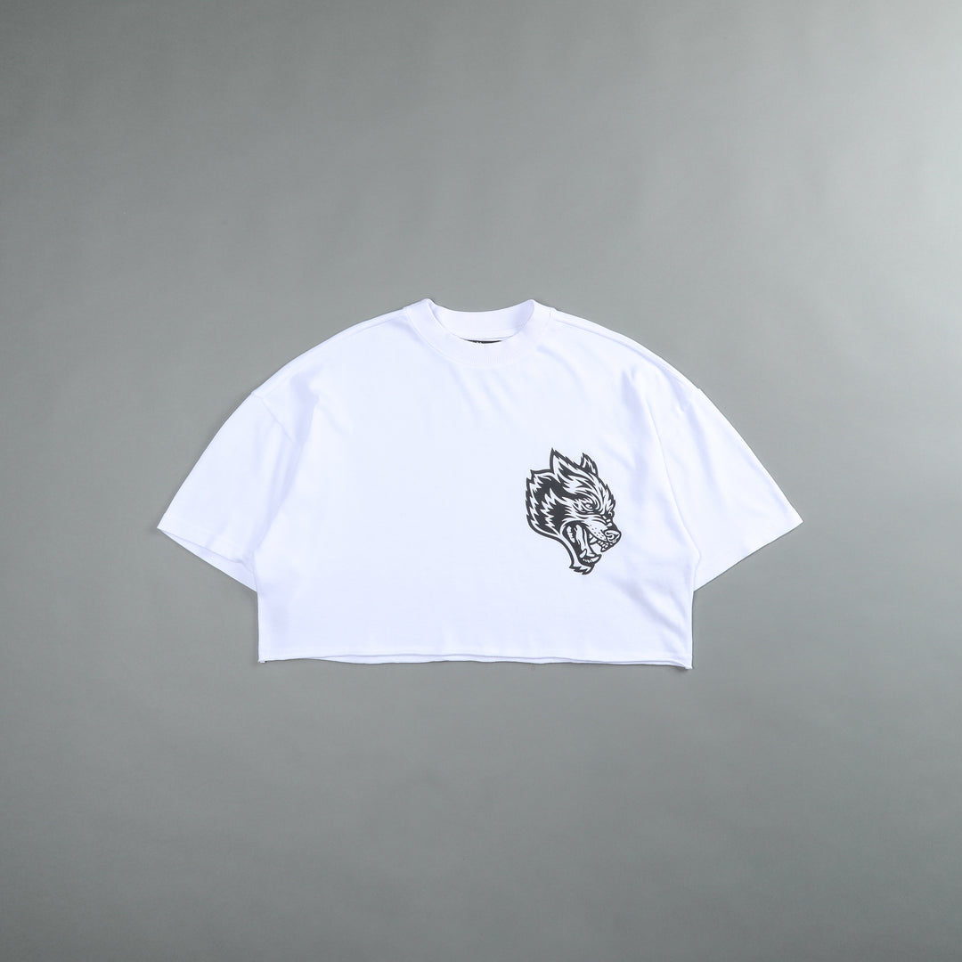In Our Heart "Premium" Oversized (Cropped) Tee in White