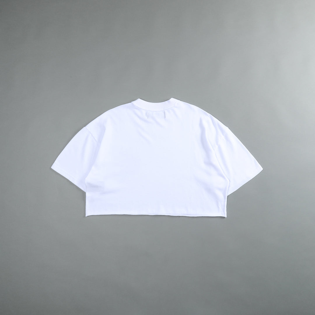 In Our Heart "Premium" Oversized (Cropped) Tee in White