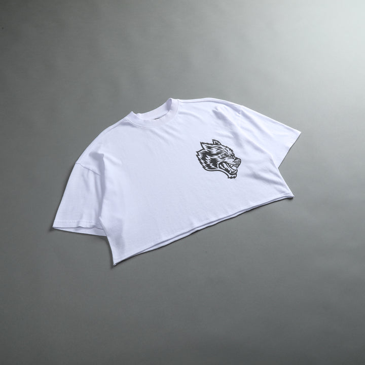 In Our Heart "Premium" Oversized (Cropped) Tee in White