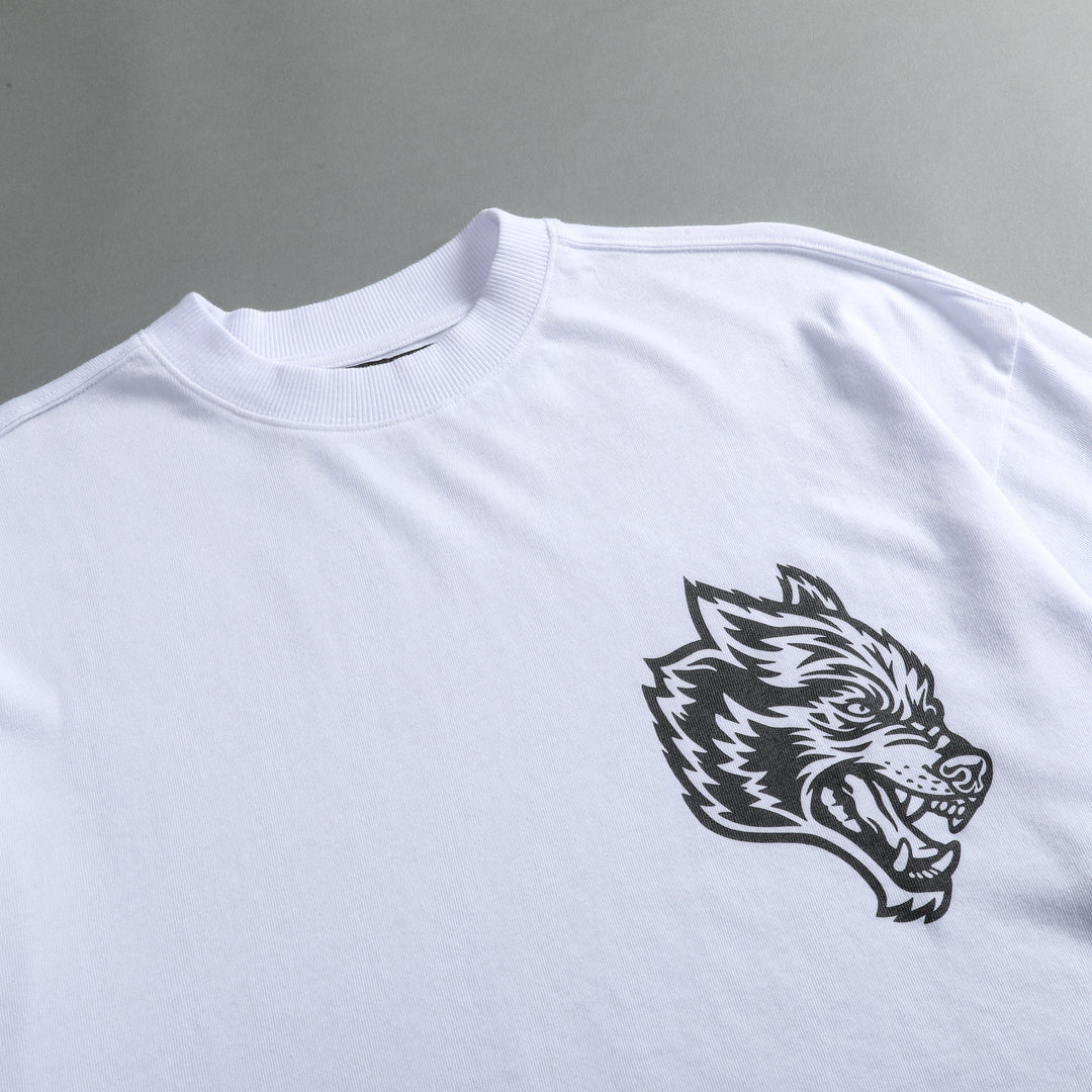 In Our Heart "Premium" Oversized (Cropped) Tee in White