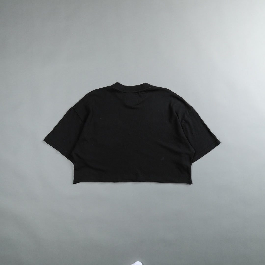 In Our Heart "Premium Vintage" Oversized (Cropped) Pocket Tee in Black