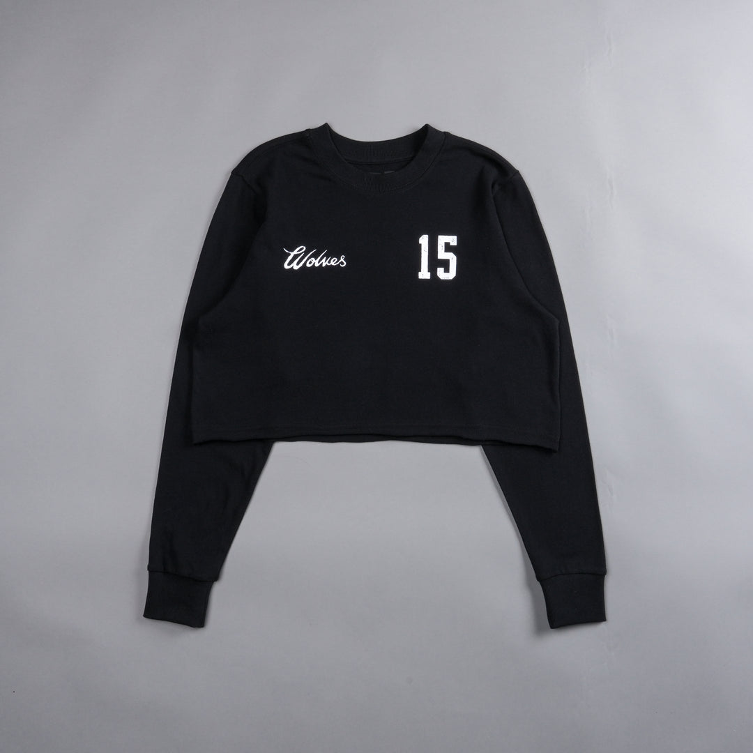 In The Stars "Premium" (Cropped) (LS) Tee in Black