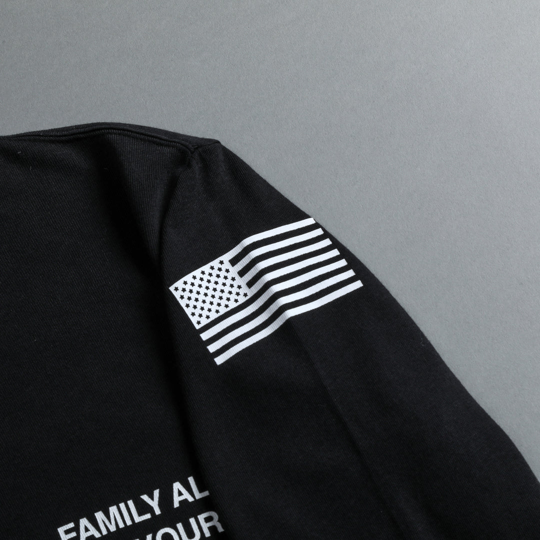 Pray "Premium Vintage" (LS Cropped) Tee in Black