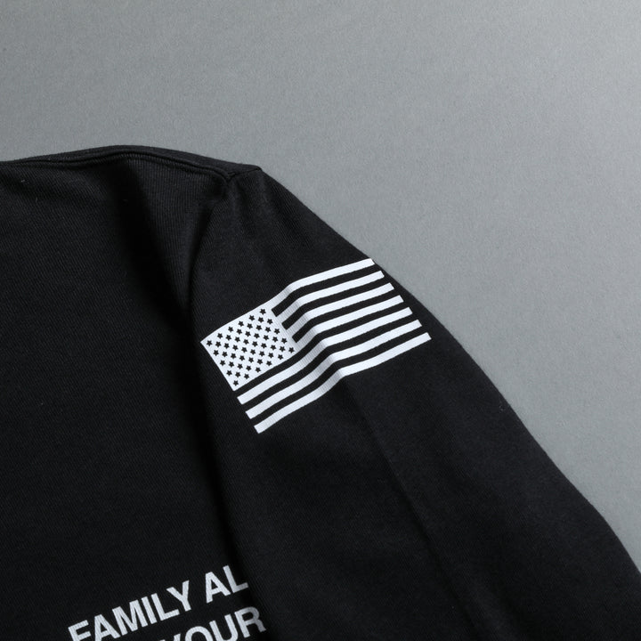 Pray "Premium Vintage" (LS Cropped) Tee in Black