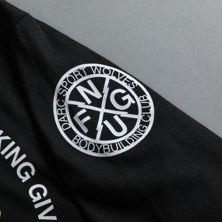 Pray "Premium Vintage" (LS Cropped) Tee in Black