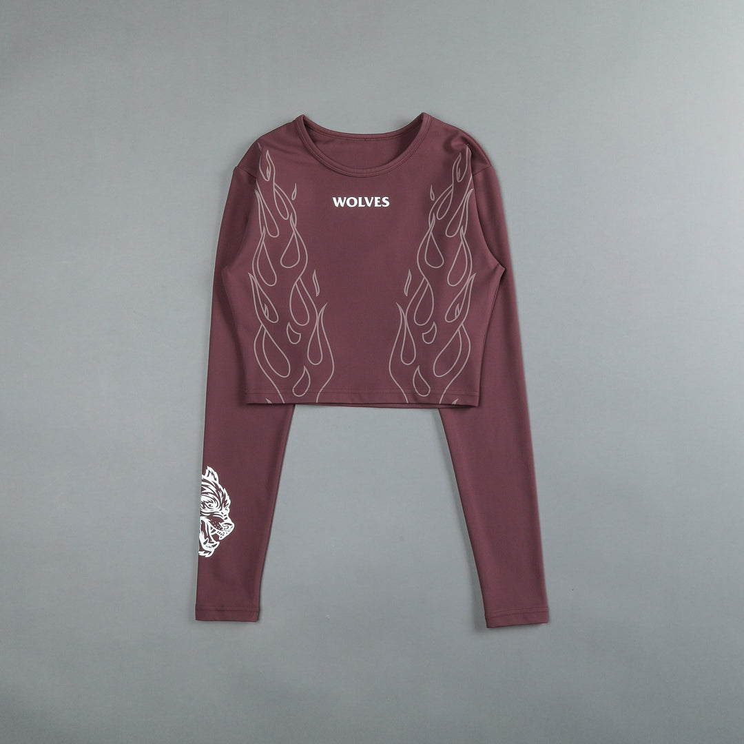 Moth To A Flame L/S "Energy" Top in Darc Purple