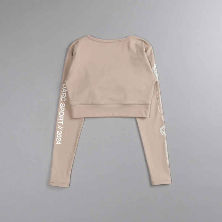 Marked L/S Jade "Energy" Top in Taupe