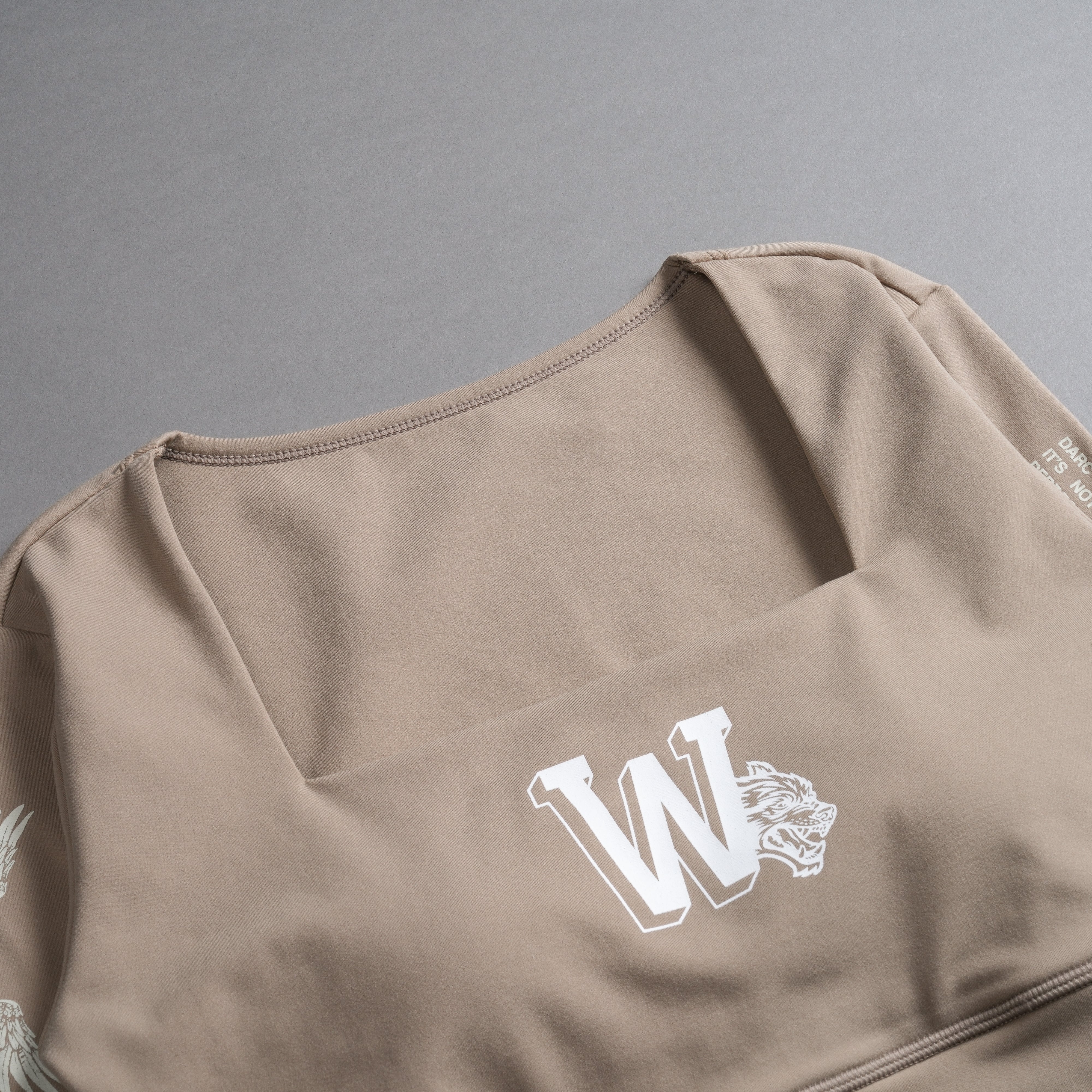 Marked L/S Jade "Energy" Top in Taupe