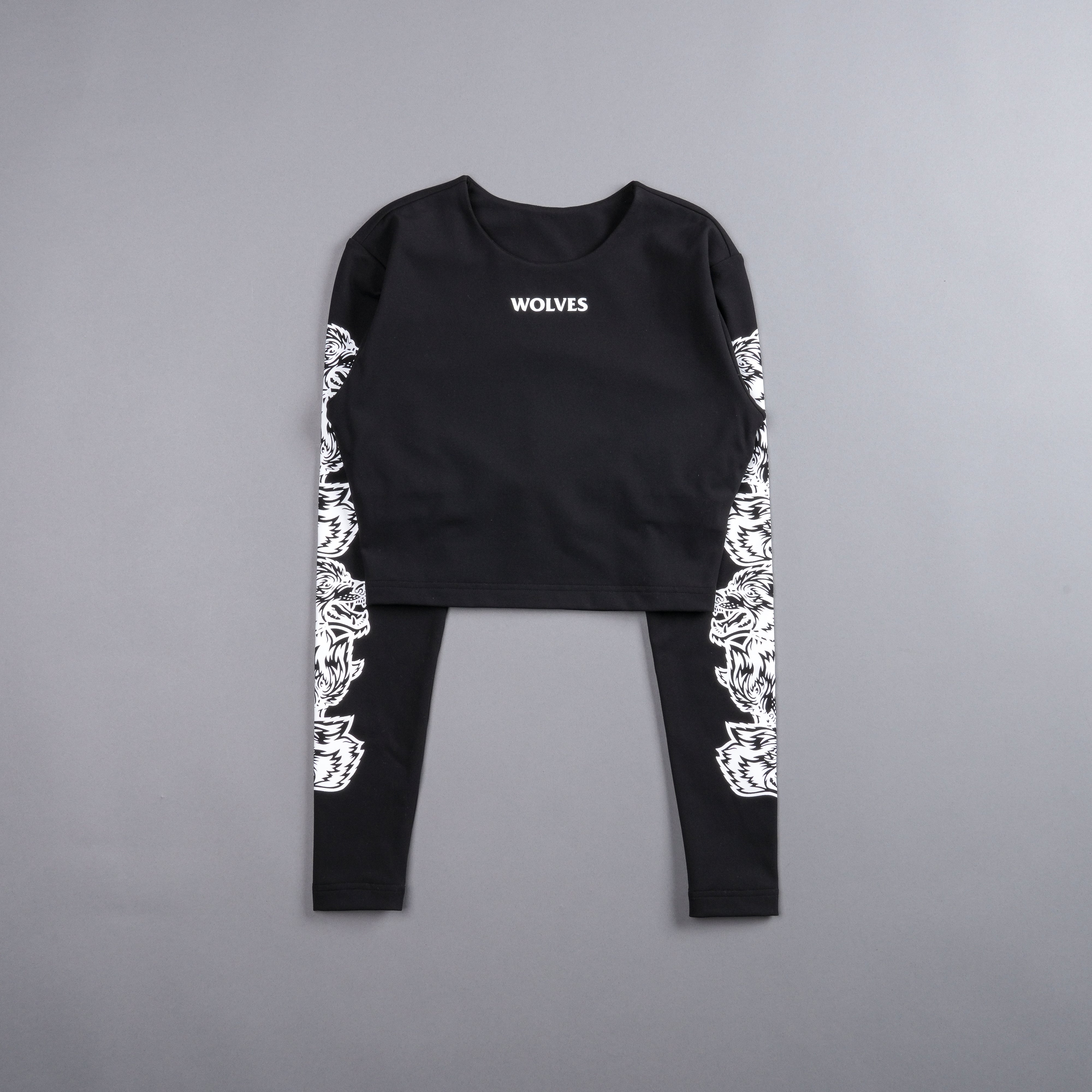 Covered L/S Ava "Energy" Top in Black