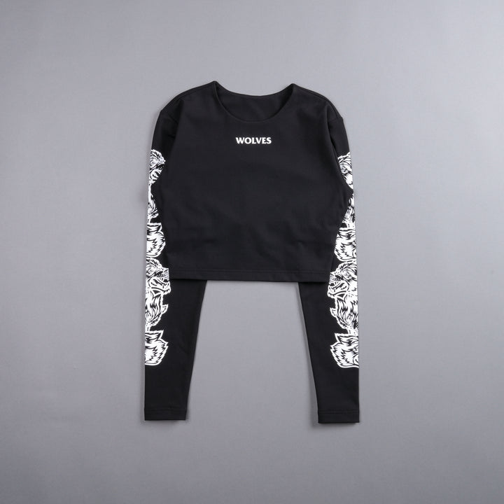 Covered L/S Ava "Energy" Top in Black