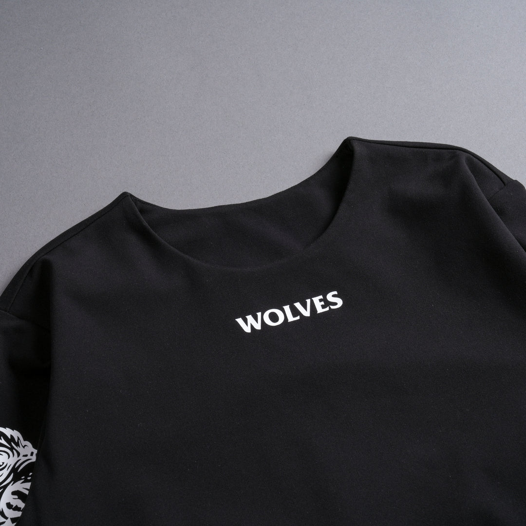 Covered L/S Ava "Energy" Top in Black