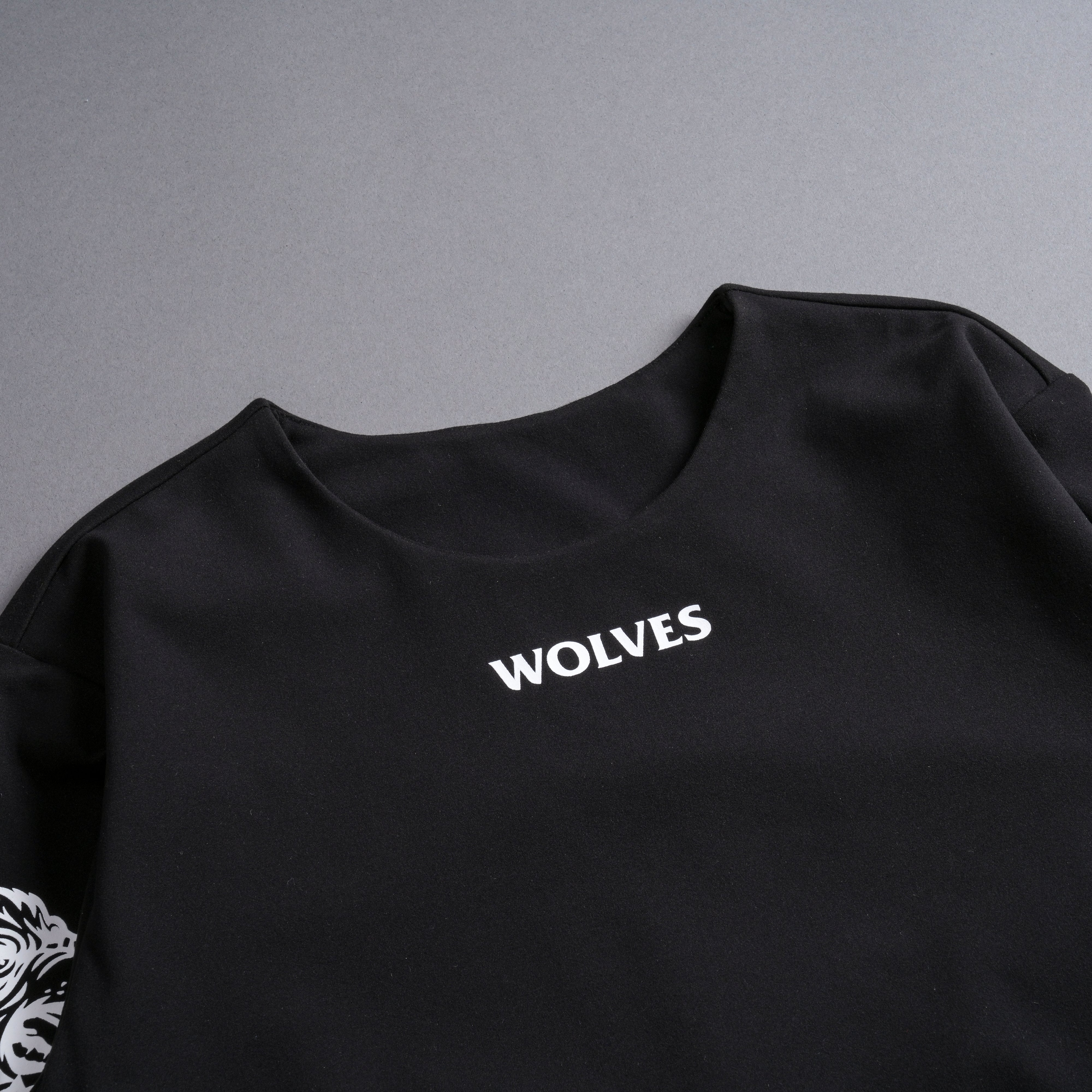 Covered L/S Ava "Energy" Top in Black