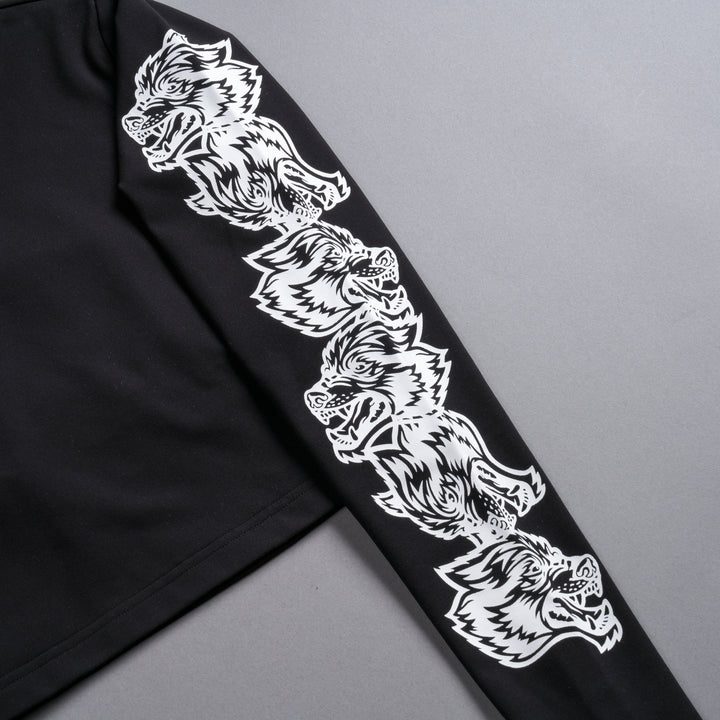 Covered L/S Ava "Energy" Top in Black