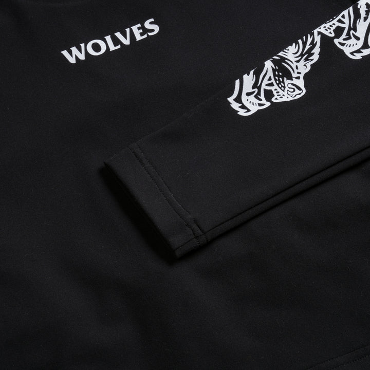 Covered L/S Ava "Energy" Top in Black