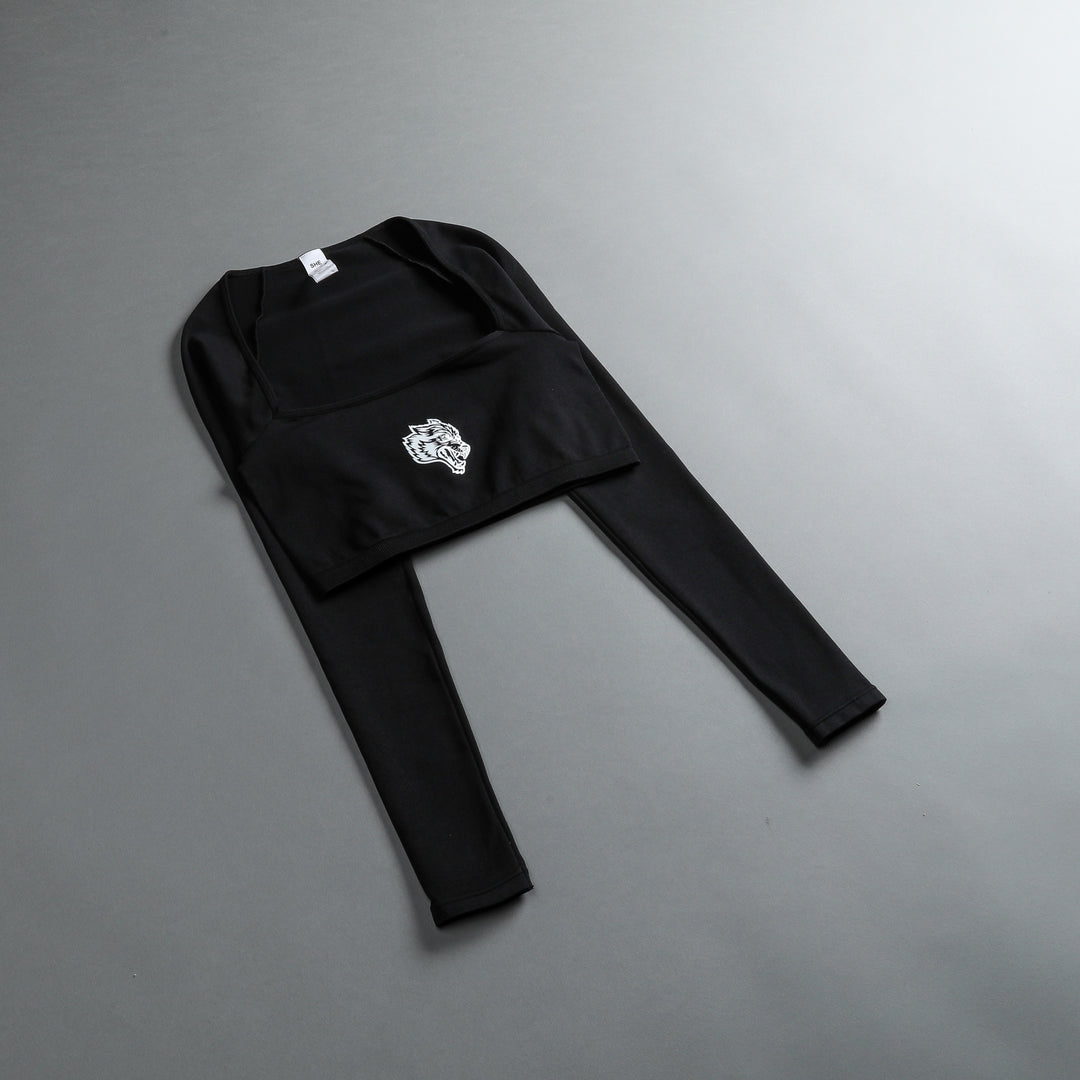 Lone L/S "Everson Sage Seamless" Top in Black