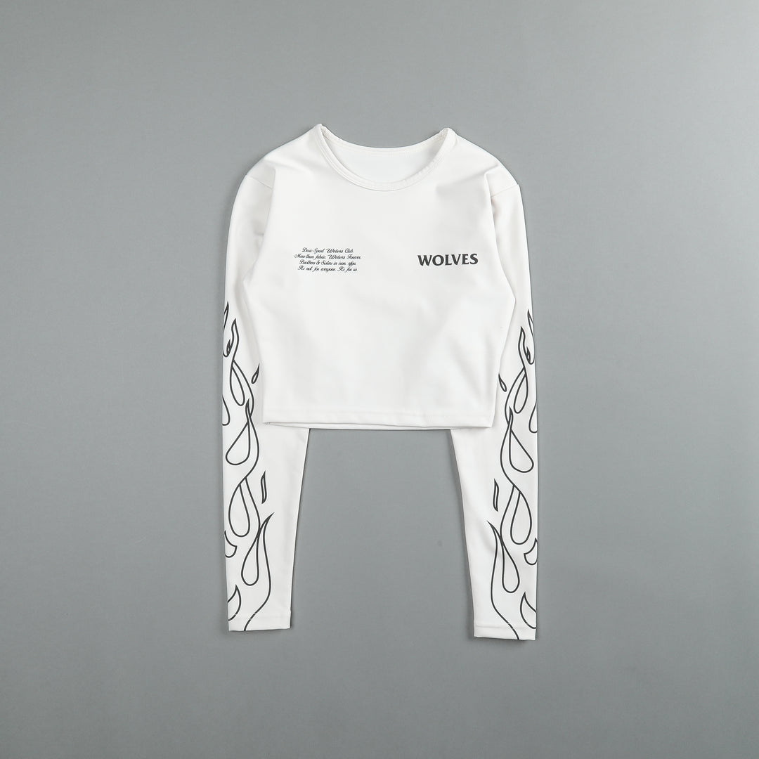 Burn L/S "Energy" Top in Stone White