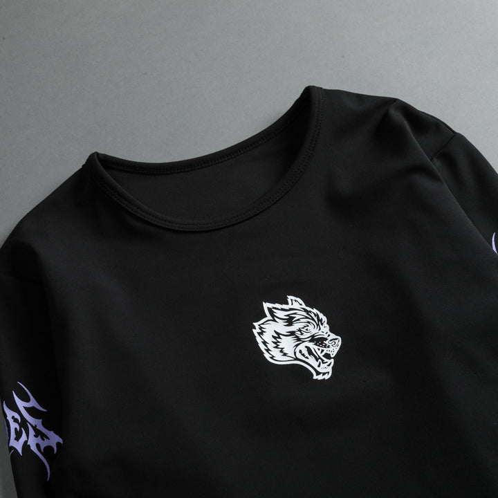 Us Vs. Them L/S "Energy" Top in Black/Purple