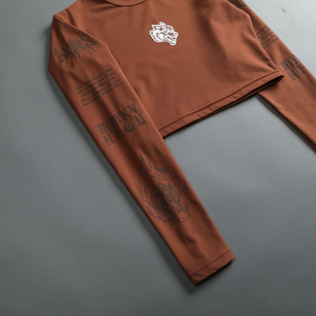 Us Vs. Them L/S "Energy" Top in Norse Brown