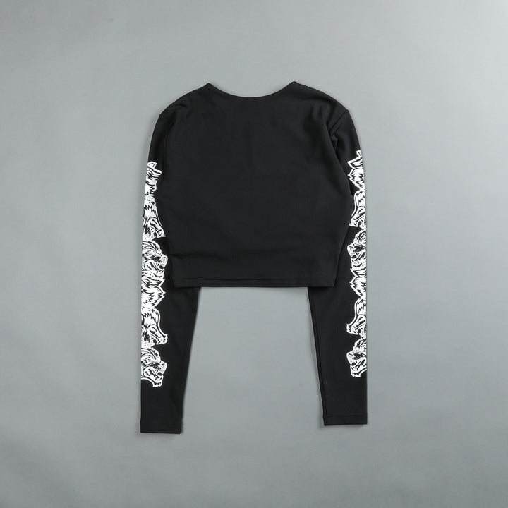 Covered L/S Ava "Energy" Top in Black