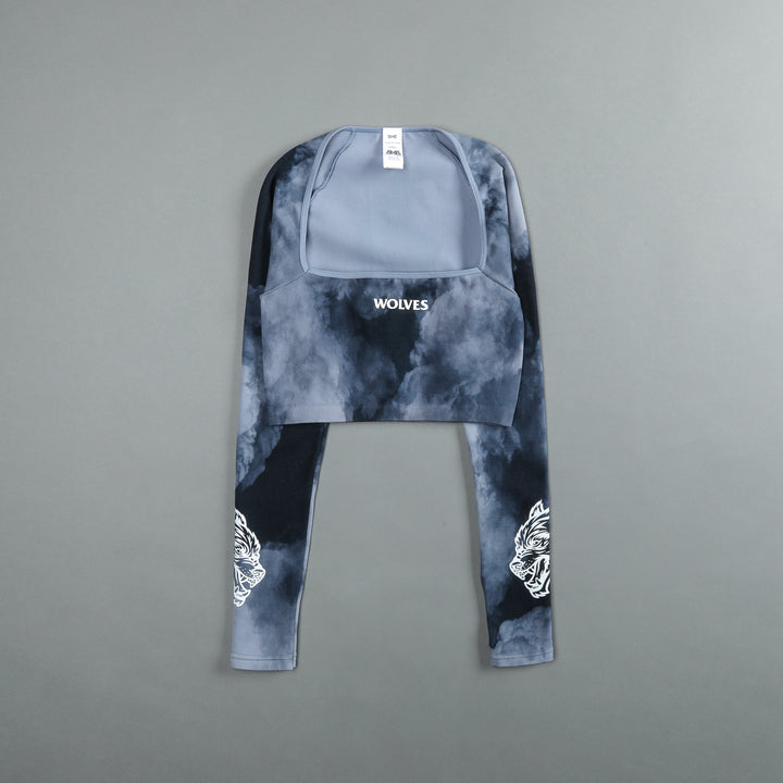 Dual Hardcore L/S "Everson Sage Seamless" Top in Darc Blue Big Ghost Cloud