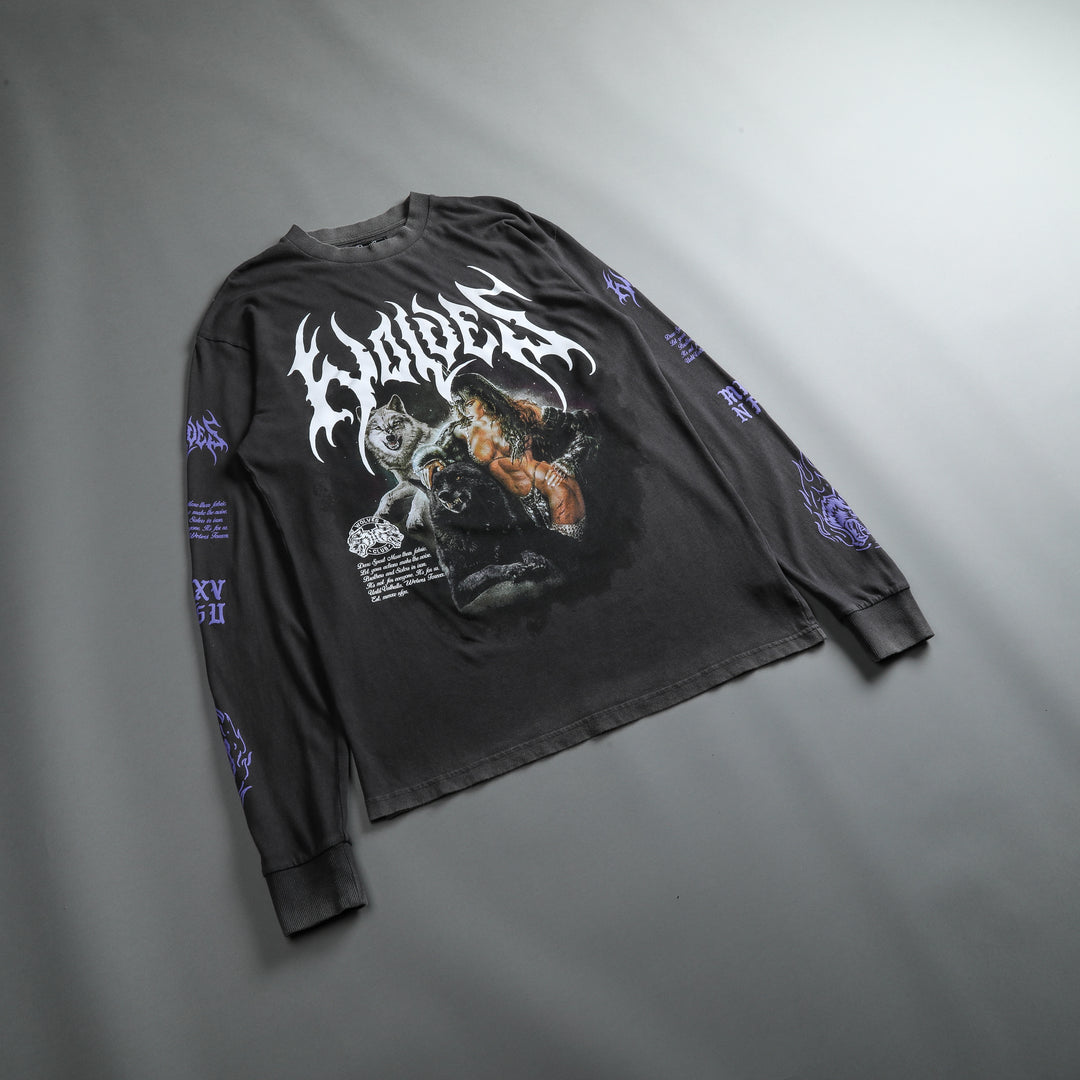 Goddess "Premium Vintage" (LS) Tee in Wolf Gray