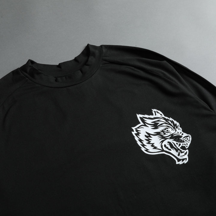 In Our Heart "Dry Wolf" Raglan (LS) Tee in Black