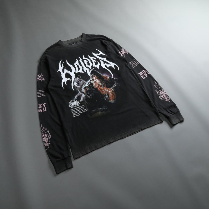 Goddess "Premium Vintage" (LS) Tee in Charcoal