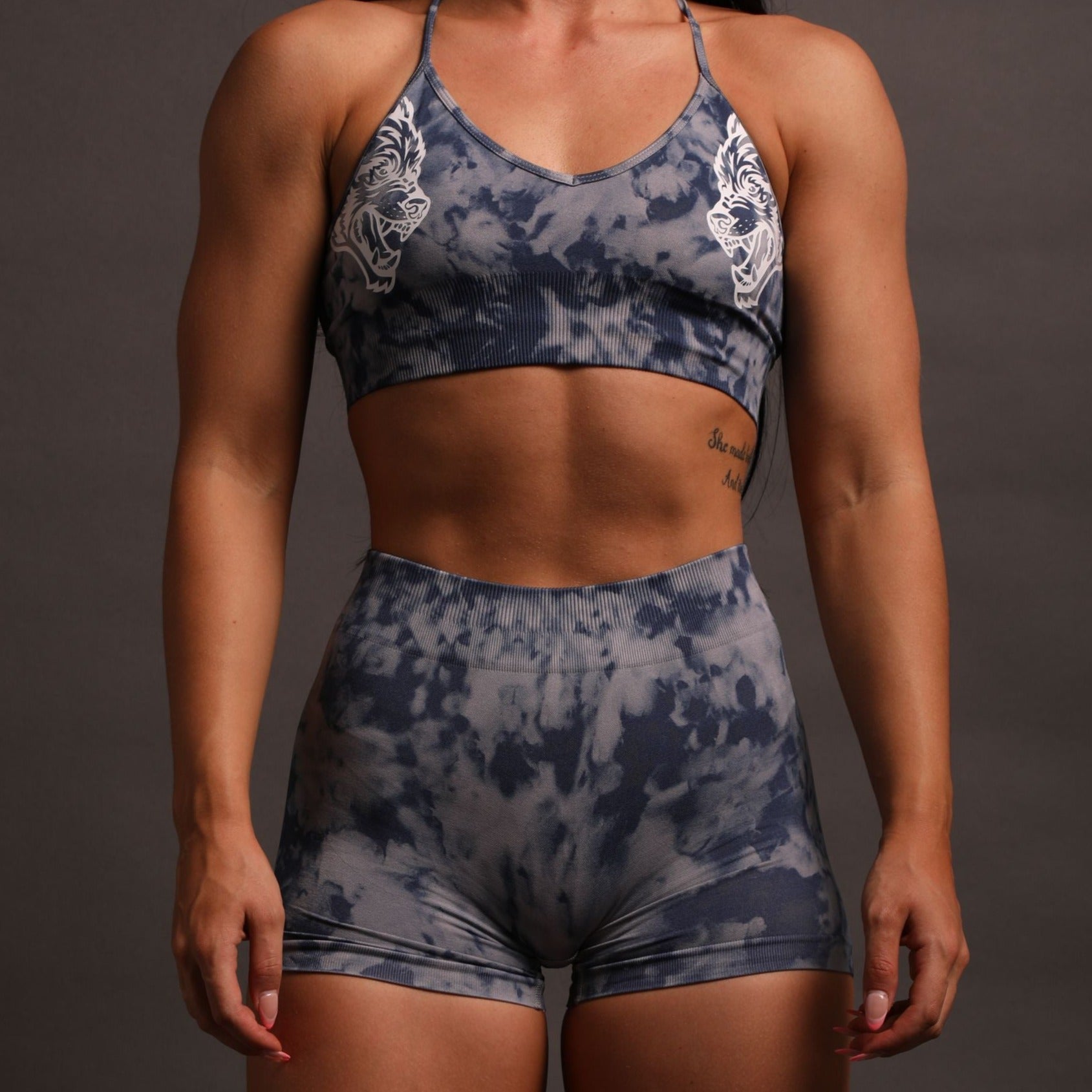 Wolves Forever Everson Seamless "Katya" Shorts in Blue Marble