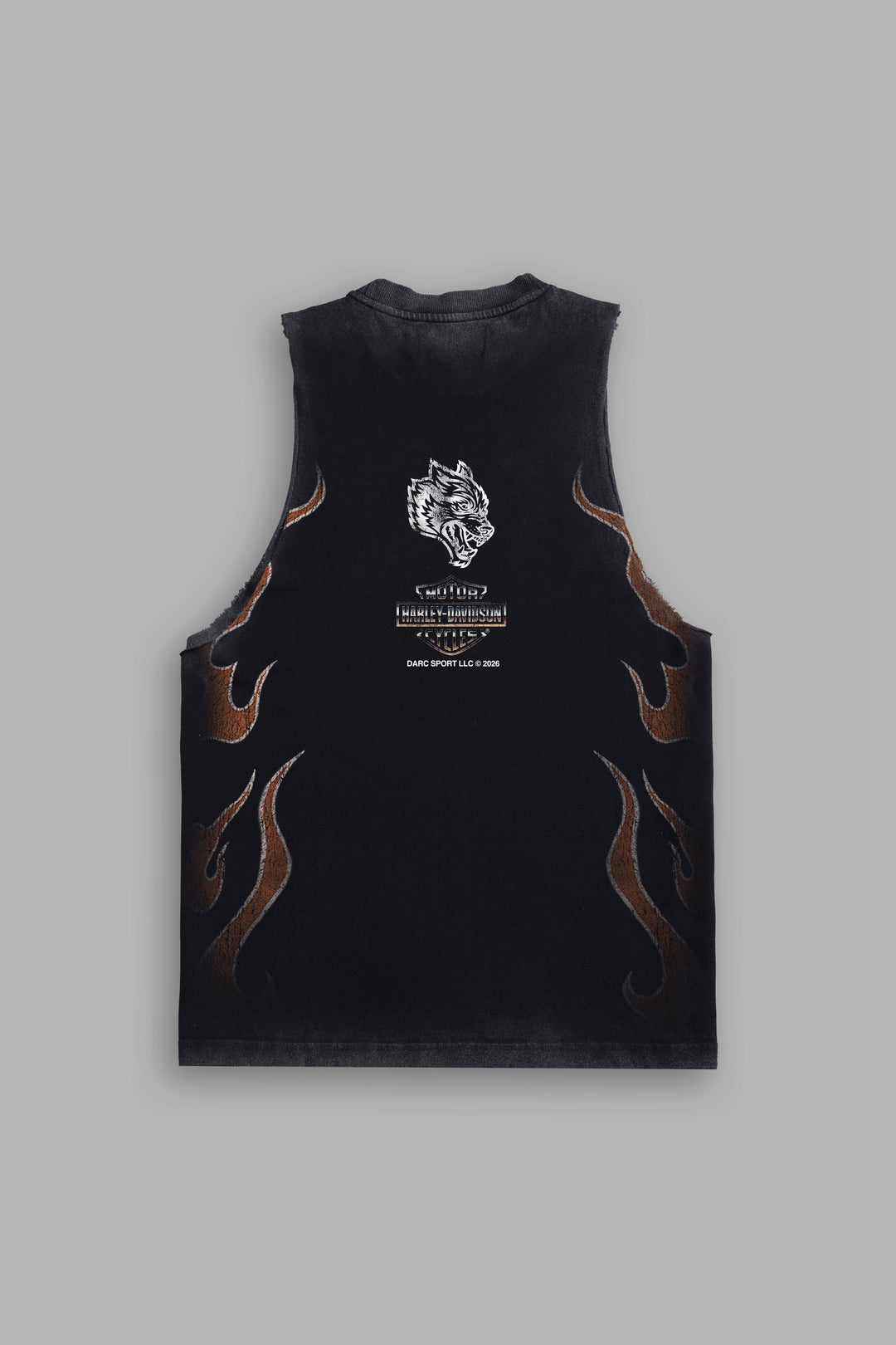 We Fly Together Tommy Muscle Tee in Black Drift Wash
