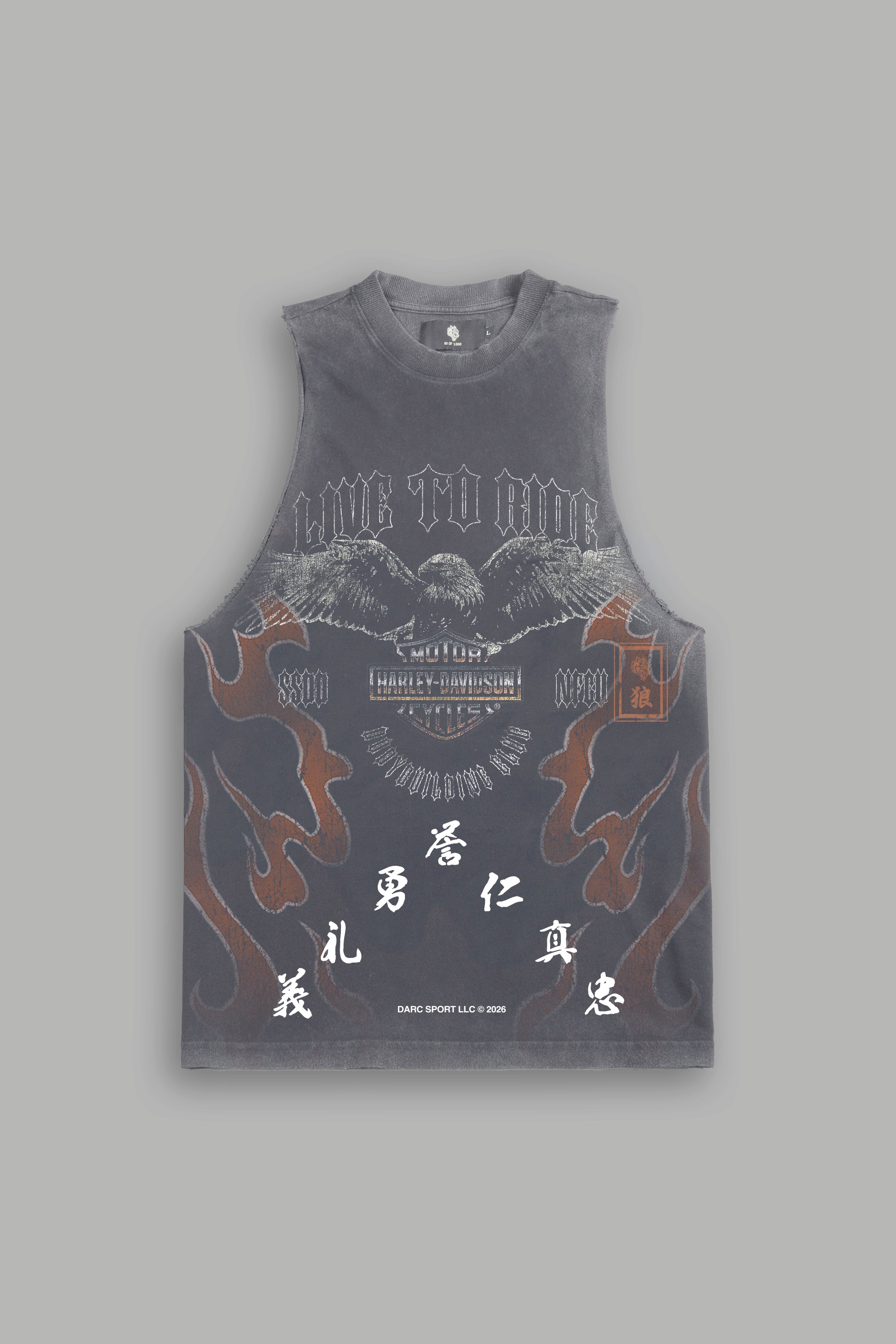 We Fly Together Tommy Muscle Tee in Slate Gray