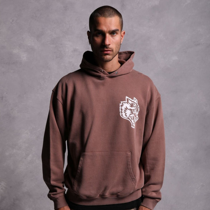 House Of Wolves "Vintage Cornell" Hoodie in Norse Brown