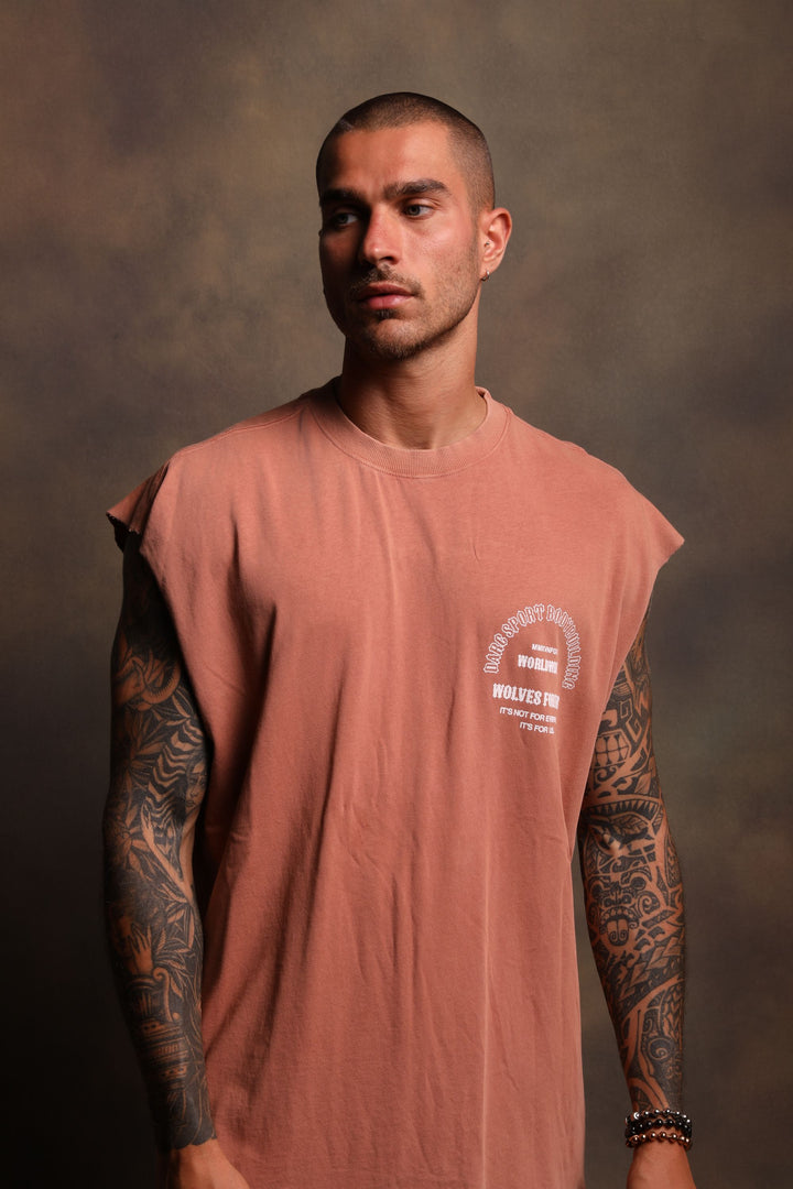 The One You Feed "Premium Vintage" Muscle Tee in Desert Rose