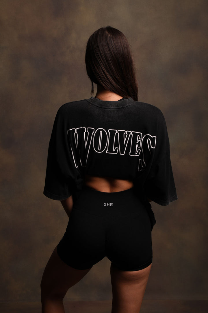 She's Gritty "Premium Vintage" Pump Cover Tee in Black