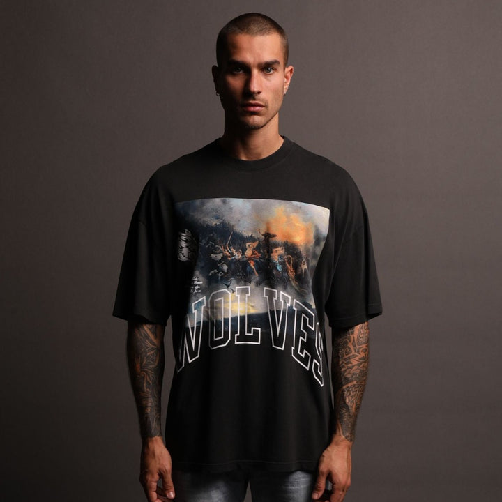 At The Gates "Premium" Oversized Tee in Black