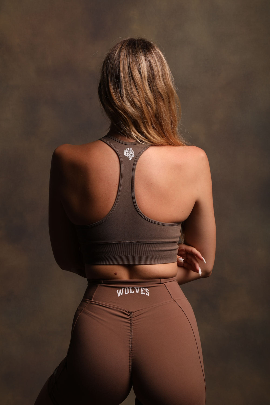 Living "Everson Seamless" Racerback Tank in Mojave Brown