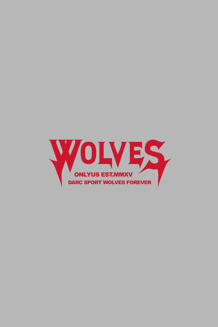 Wolves Dark Large Vinyl Decal in Red