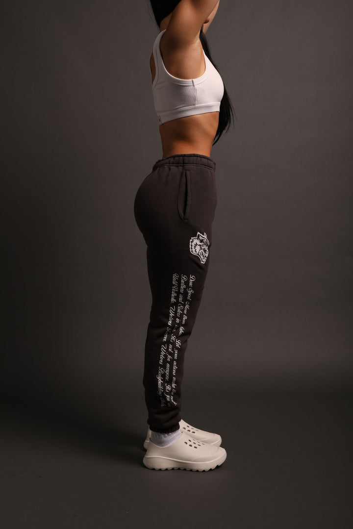 Move Fast She Post Lounge Sweats in Wolf Gray