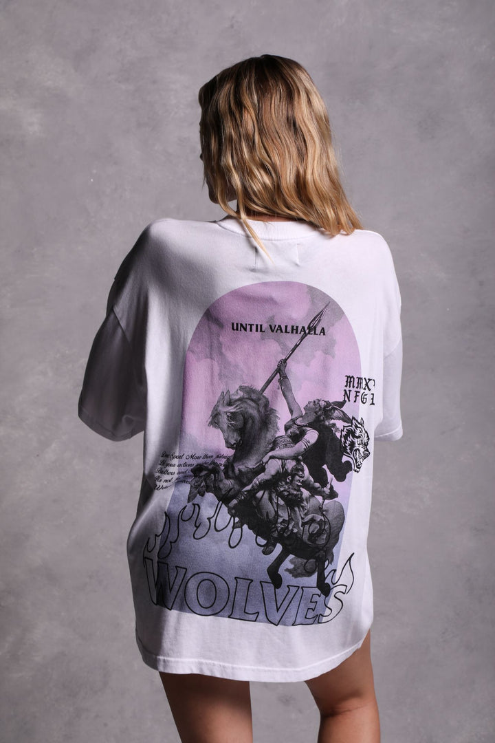 Destined "Premium" Oversized Unisex Tee in White